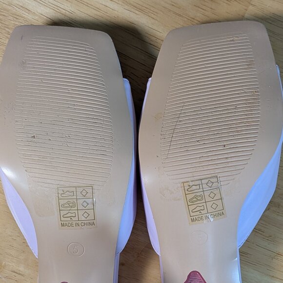 Lightly Worn Public Desire Pink Persplex 4-inch Heels - Size US 7, UK 5, EU 38 - Picture 8 of 10